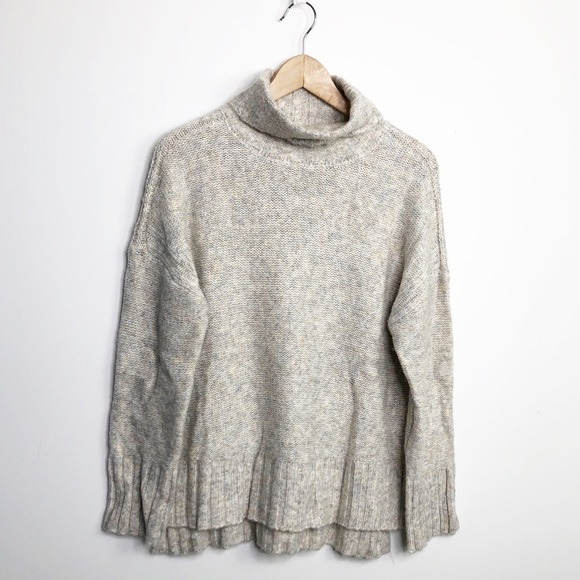 PHILOSOPHY heathered grey beige turtle neck sweater - Picture 6 of 13